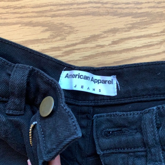 Black Highwaisted American Apparel Jean Shorts - Picture 5 of 5